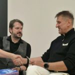 Michał Brzoza i Marek Kamiński podczas spotkania.